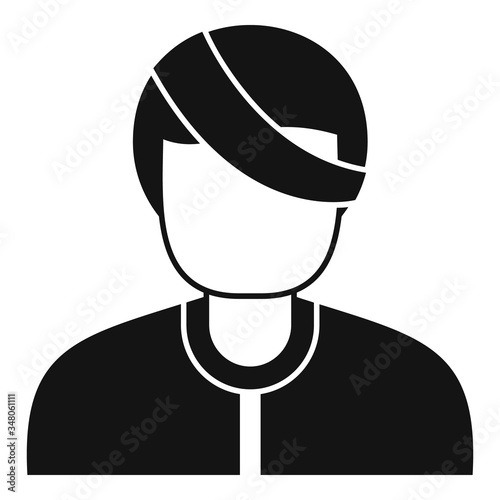 Kid eye injury icon. Simple illustration of kid eye injury vector icon for web design isolated on white background