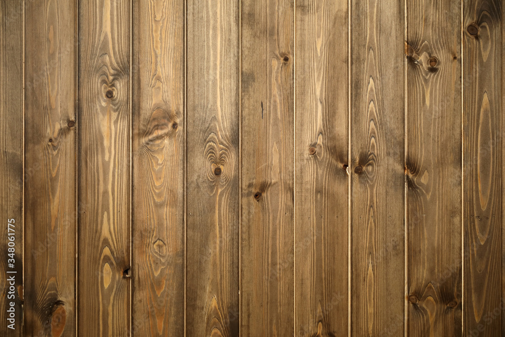 Fototapeta premium Shield made of wood texture boards, brown color .