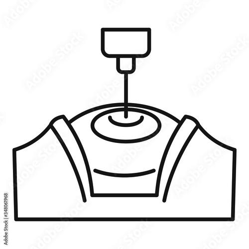 Laser eye examination icon. Outline laser eye examination vector icon for web design isolated on white background