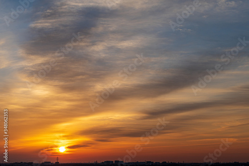 鉄塔と夕焼け