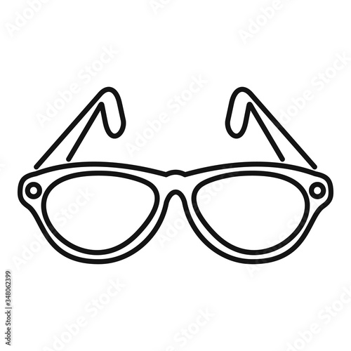 Examination eyeglasses icon. Outline examination eyeglasses vector icon for web design isolated on white background