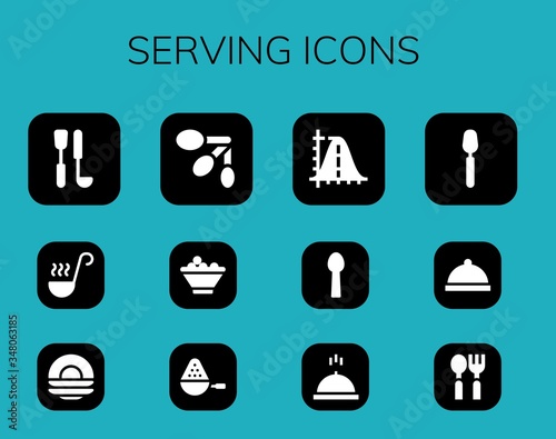serving icon set