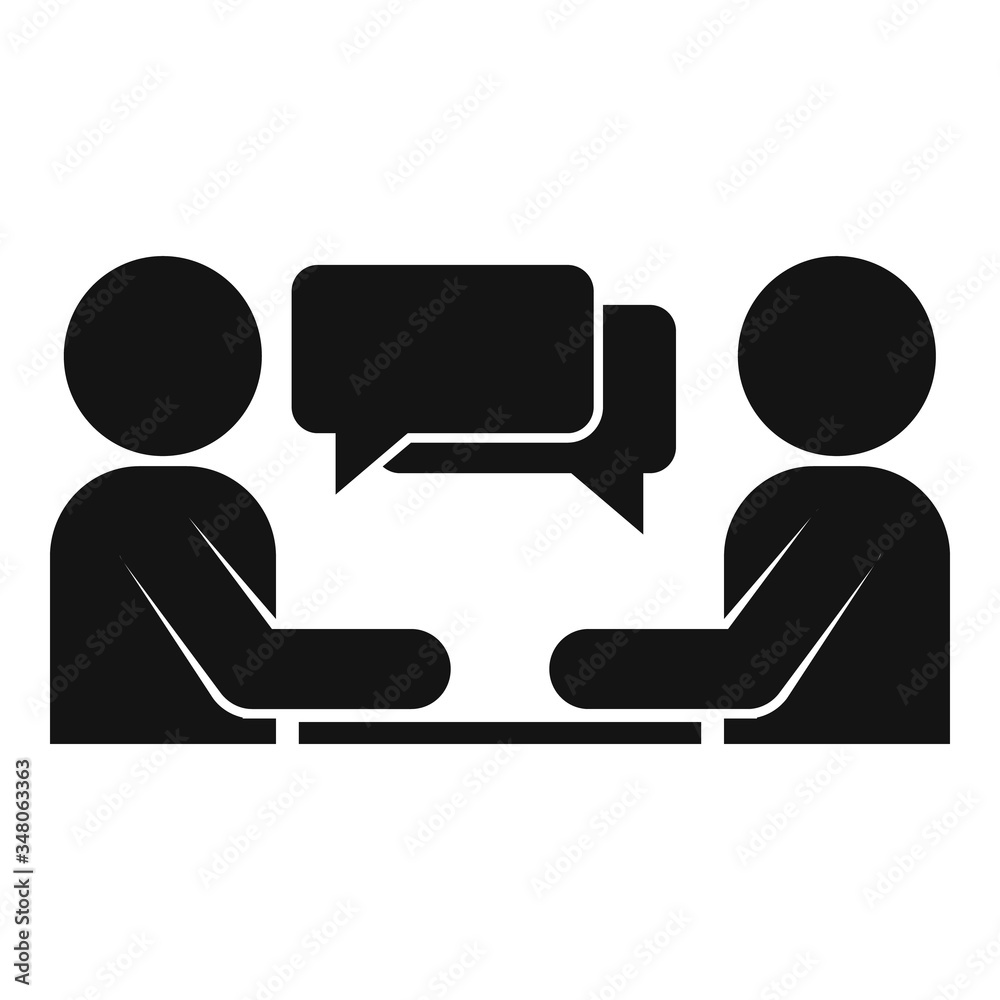 Expertise chat icon. Simple illustration of expertise chat vector icon for web design isolated on white background