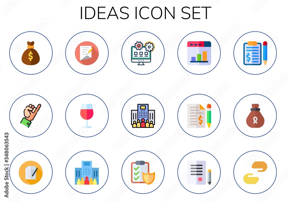 Modern Simple Set of ideas Vector flat Icons Modern Simple Set of ideas Vector flat Icons