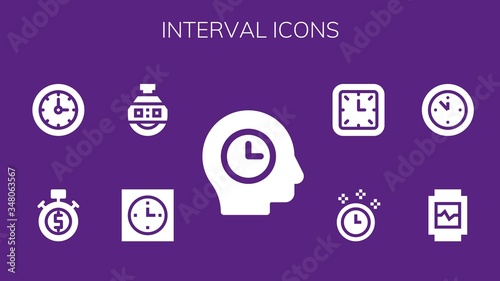 Modern Simple Set of interval Vector filled Icons