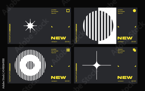 New Modernism Vector Poster Template Design