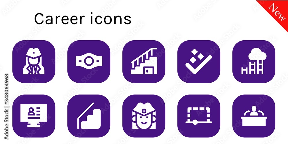career icon set career icon set