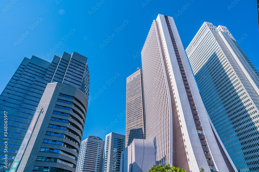 東京 新宿 西新宿の高層ビル群