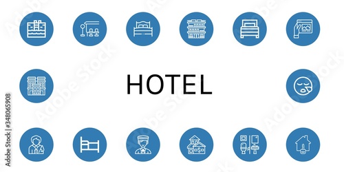 Set of hotel icons
