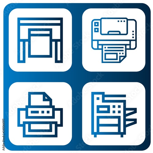 Set of printout icons