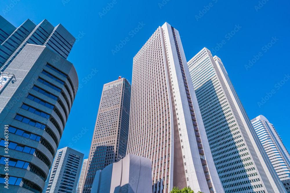 東京 新宿 西新宿の高層ビル群