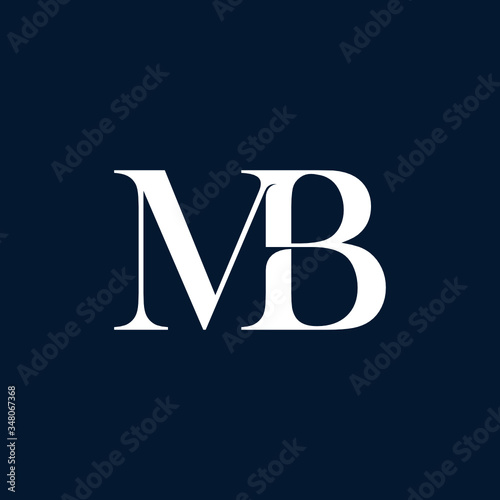Initial letter M B  typography logo design with Luxury logo Design inspiration vector icon illustration custom logo design vector