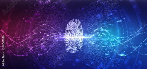 Fotografija Fingerprint Scanning Identification System
