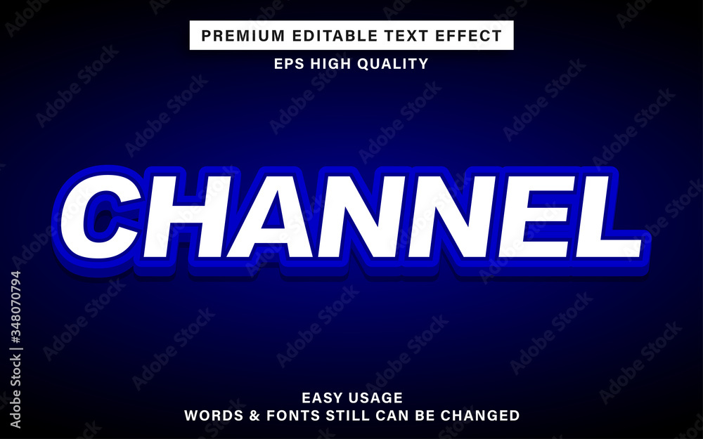 channel text effect