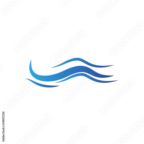Free Download Wave logo template design. Icon wave illustration vector - GFXLoad