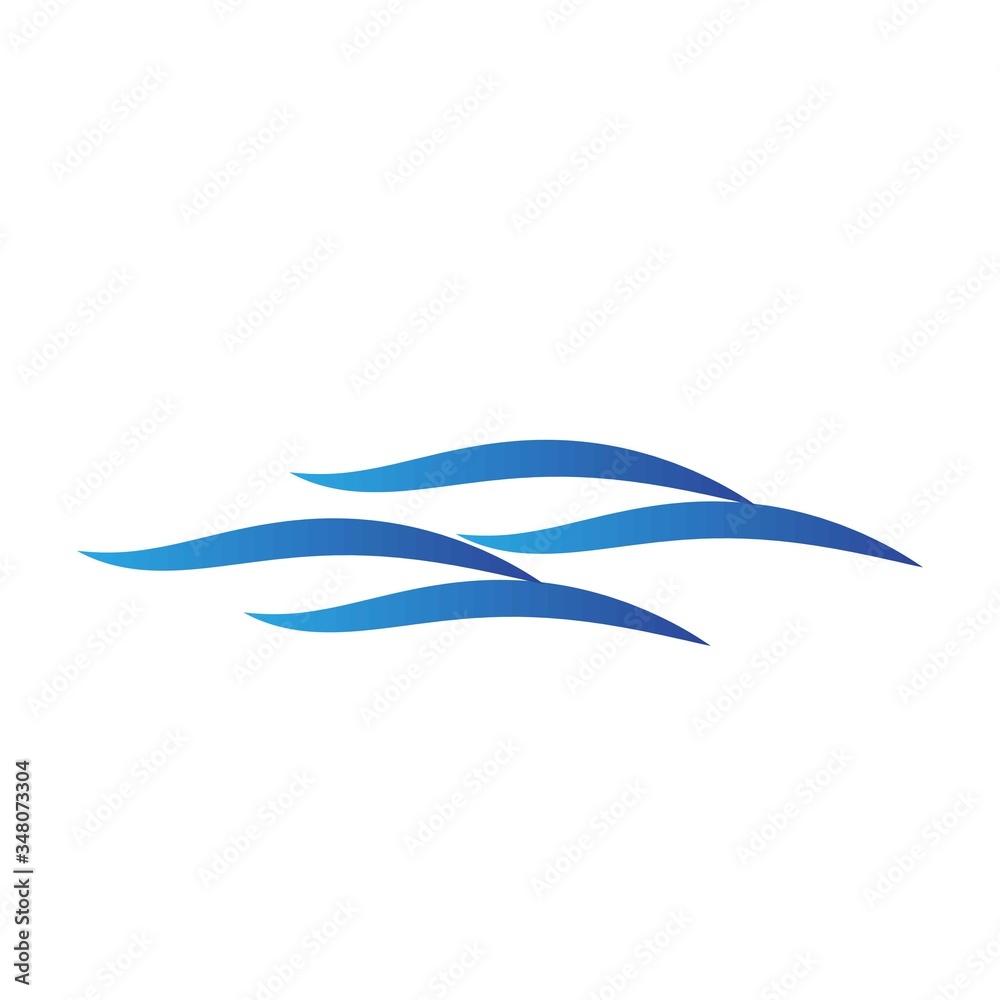 Wave logo template design. Icon wave illustration vector