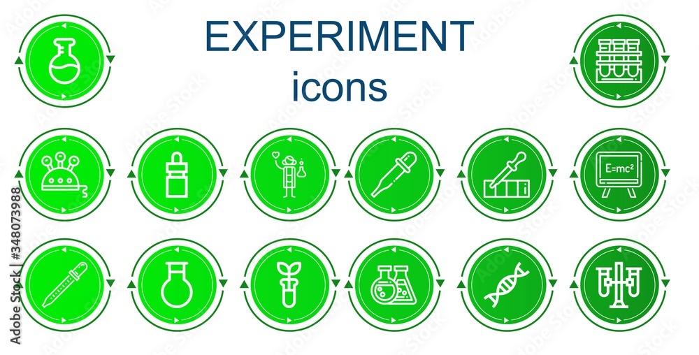 Editable 14 experiment icons for web and mobile