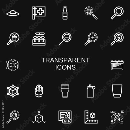 Editable 22 transparent icons for web and mobile