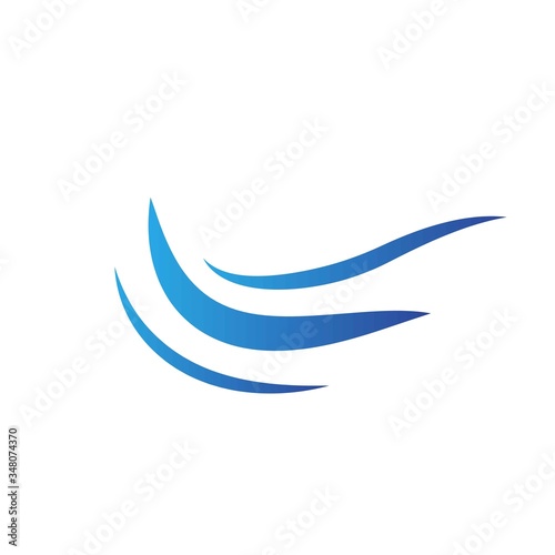 Wave logo template design. Icon wave illustration vector