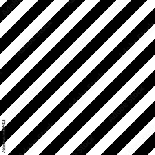 Seamless vector pattern. Diagonal repeating black and white stripes. Monochrome minimalistic classic illustration for posters, backgrounds, wallpapers, wrapping paper, textile. Trend geometric picture