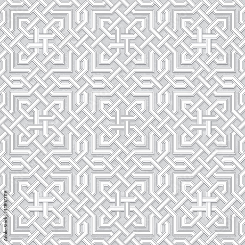 Geometric Pattern, Traditional Arabic Islamic Background, Vector Illustration