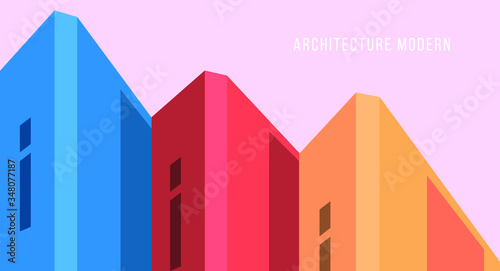 Architecture background design vector Geometric elements Architecture layout design Abstract modern