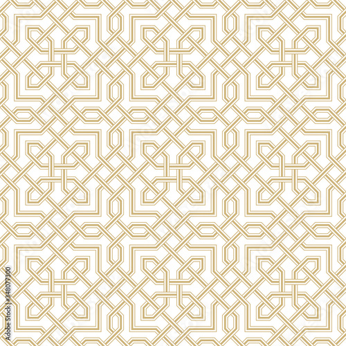 Geometric Pattern, Traditional Arabic Islamic Background, Vector Illustration