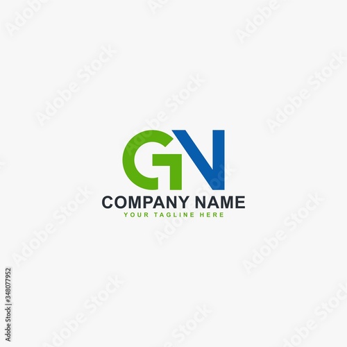 Letter GN logo design vector. Monogram GN-type illustration symbol. photo