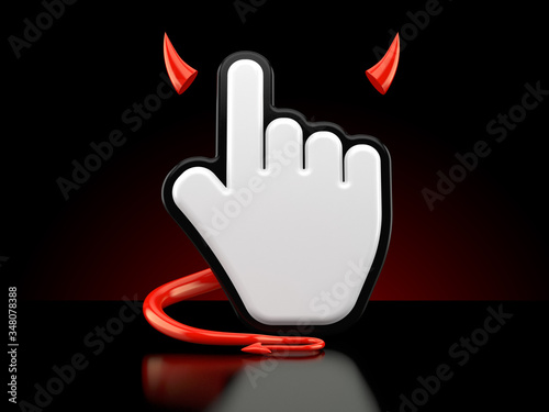 Cursor with devil horns and tail