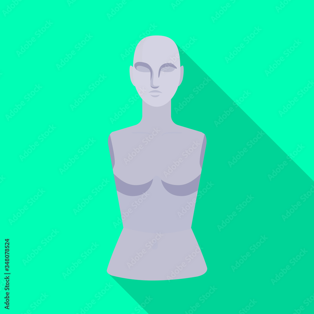 Isolated object of dummy and torso logo. Web element of dummy and female stock vector illustration. Isolated object of dummy and torso logo. Web element of dummy and female stock vector illustration.