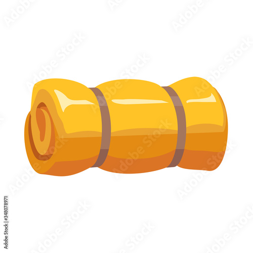 Isolated object of mat and blanket sign. Graphic of mat and sleeping stock symbol for web.