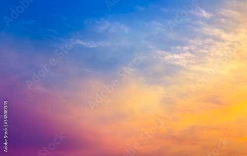 soft and blurry clouds with multi color of twilight time