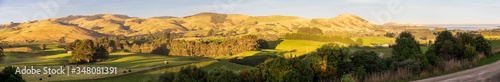 Panoramic Landscape  near Owaka in New Zealand photo