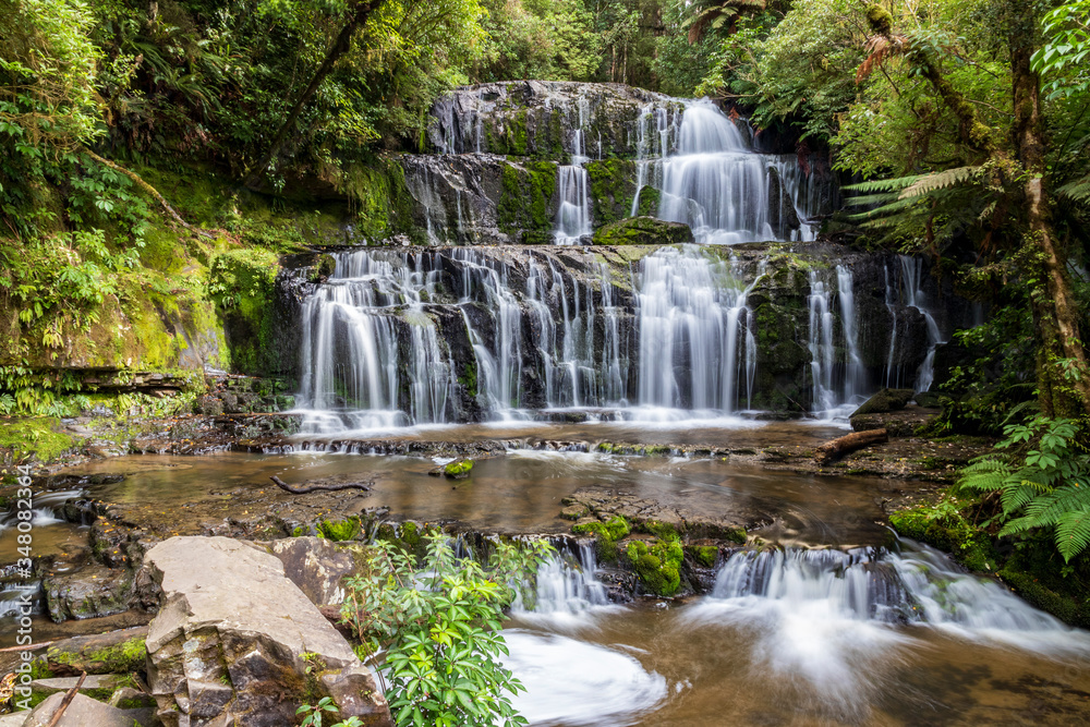 Purakaunui waterfall near Owaka in New Zealand. Purakaunui waterfall near Owaka in New Zealand.