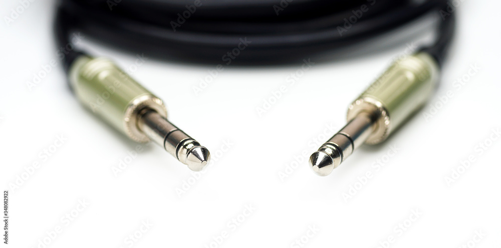 Close-Up Trs Jack with strap on a white background Close-Up Trs Jack with strap on a white background