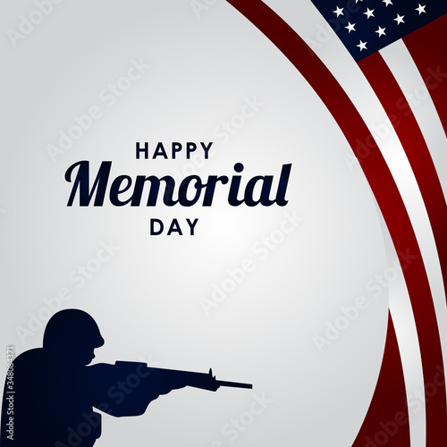 Happy Memorial Day Vector Design Illustration