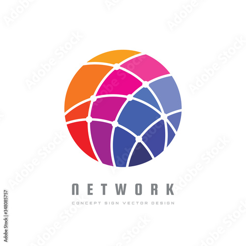 Abstract circle - vector logo template concept illustration. Modern technology sign. Global network creative symbol. Design element.