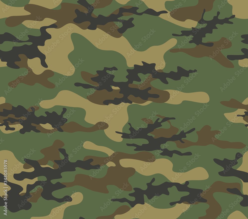 Fototapeta premium Army camouflage seamless pattern modern textile background. Vector illustration.
