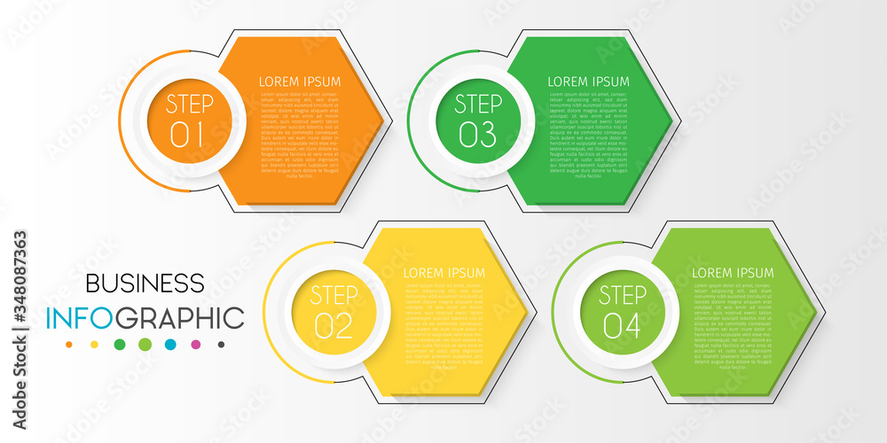 Business infographic element with options, steps, number vector template design Business infographic element with options, steps, number vector template design