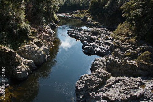 Pelorus River in Pelorus Bridge Scenic Reserve Marlborough Region on South Island of New Zealand 