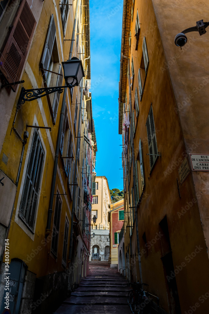 Old street in Nice city, South France