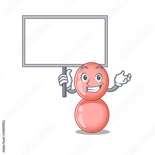 An icon of neisseria gonorrhoeae mascot design style bring a board