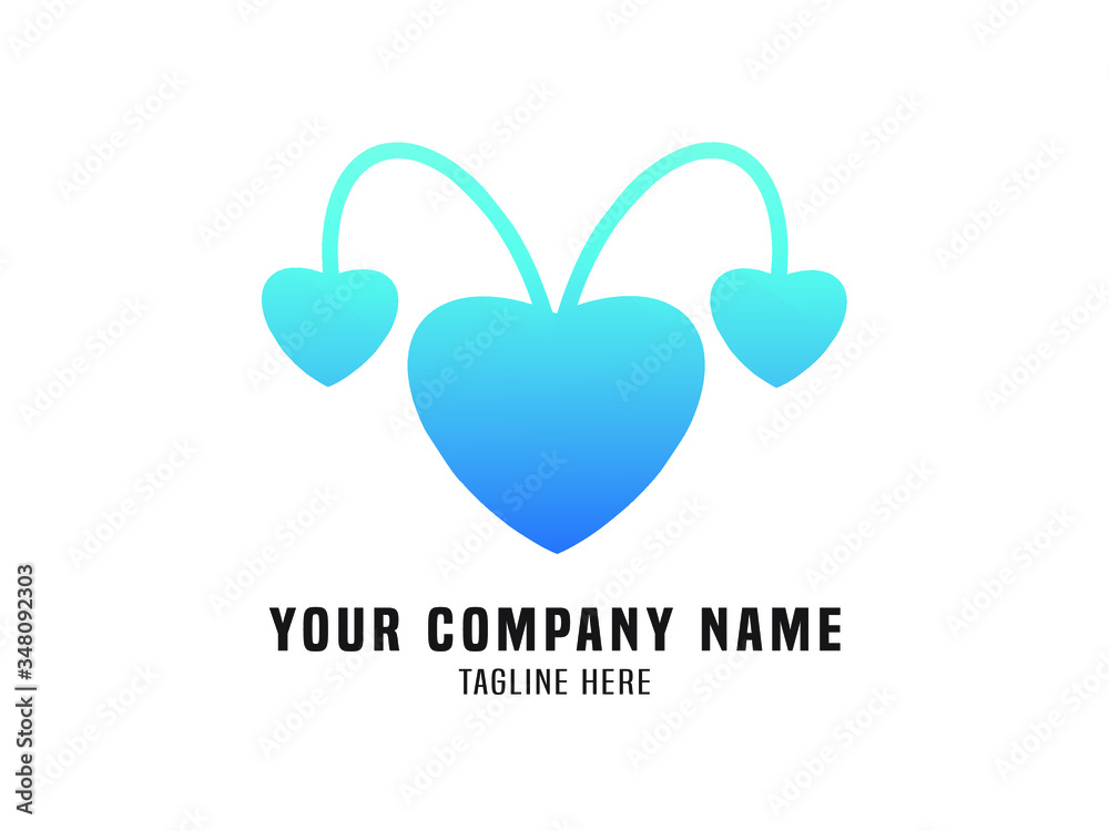 Abstract Logo Vector Gradient Love Abstract Logo Vector Gradient Love