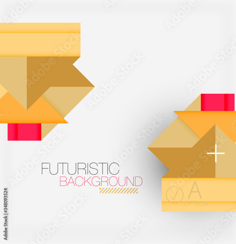 Abstract background  geometric business multicolored paper infographic - triangle frames for text  icons or graphics on light background with copyspace. Vector Illustration For Wallpaper  Banner