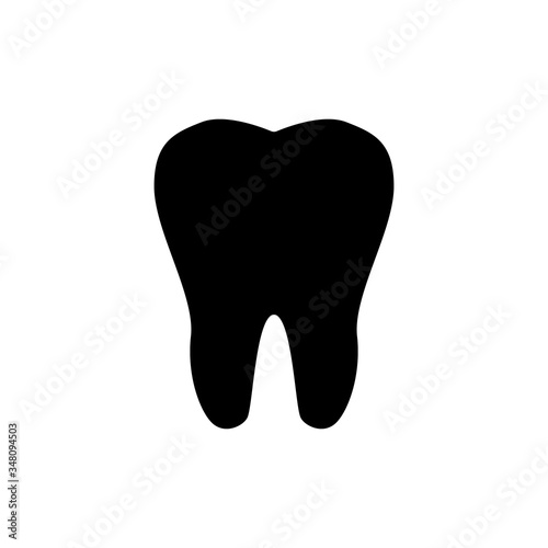 teeth icon dentist flat vector sign