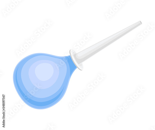 Blue Rubber Syringe for Cleaning Body Vector Illustration © Happypictures