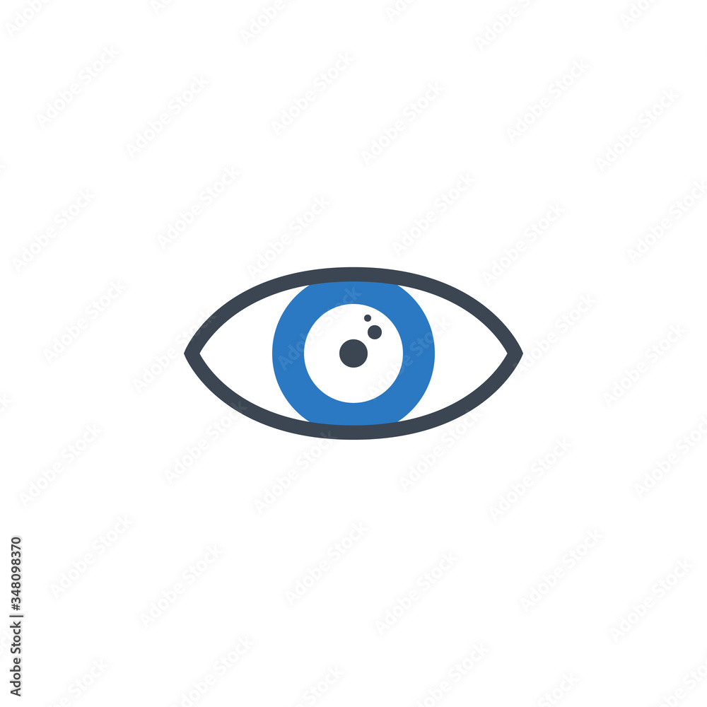Eye related vector glyph icon. Isolated on white background. Vector illustration. Eye related vector glyph icon. Isolated on white background. Vector illustration.