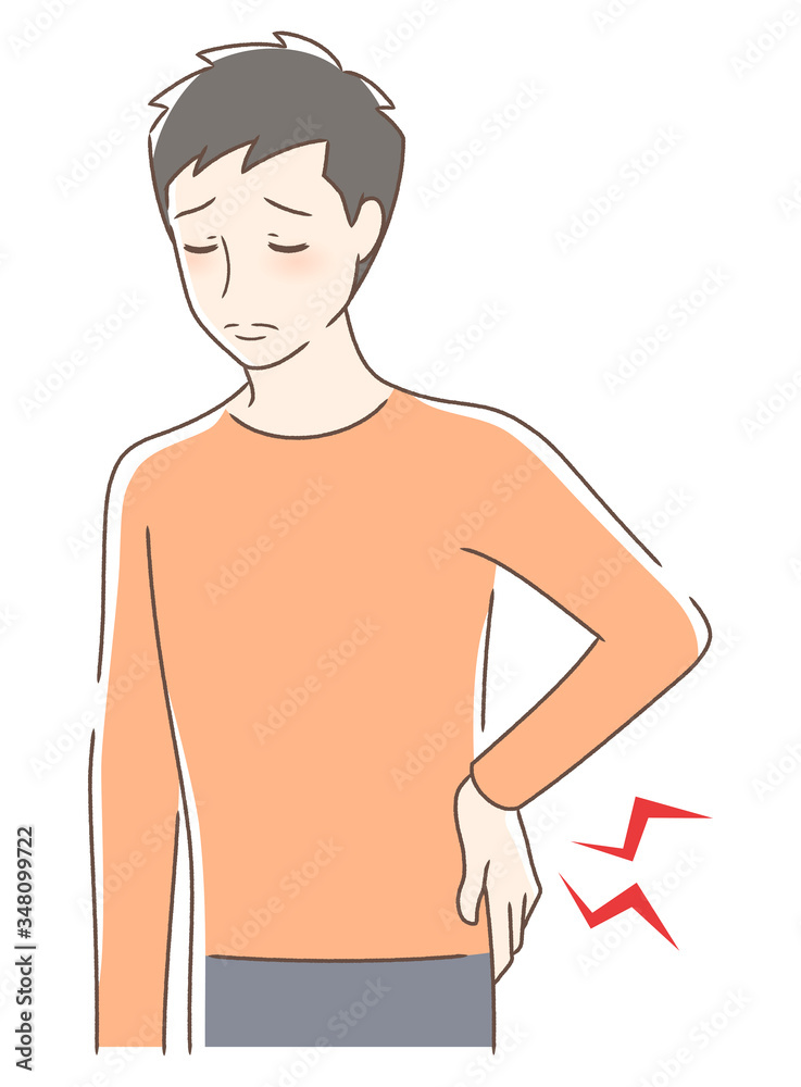 Fototapeta premium 腰痛に悩む男性