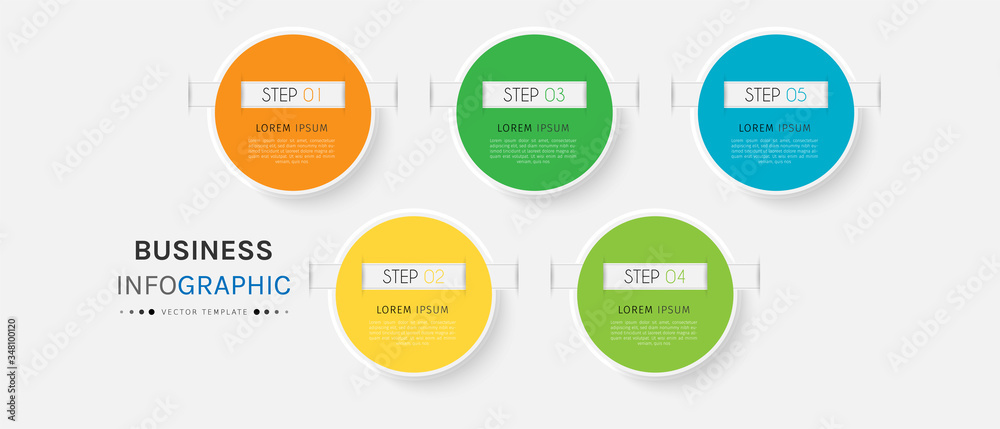 Business infographic element with options, steps, number vector template design Business infographic element with options, steps, number vector template design