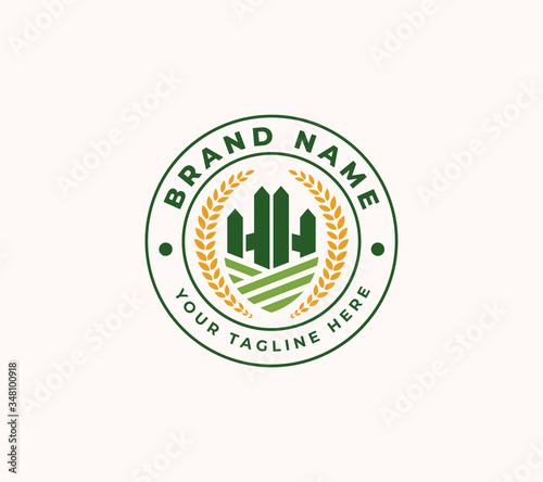 vector design quality rice and fresh farm food